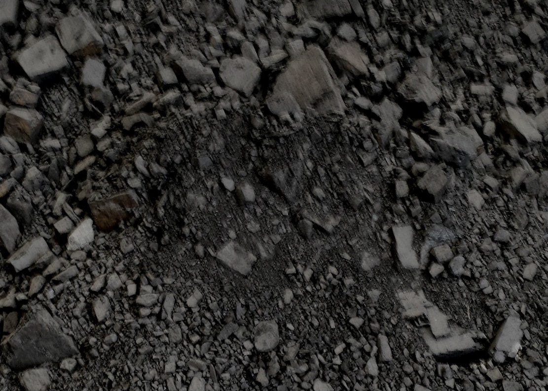 A close up of some rocks and dirt